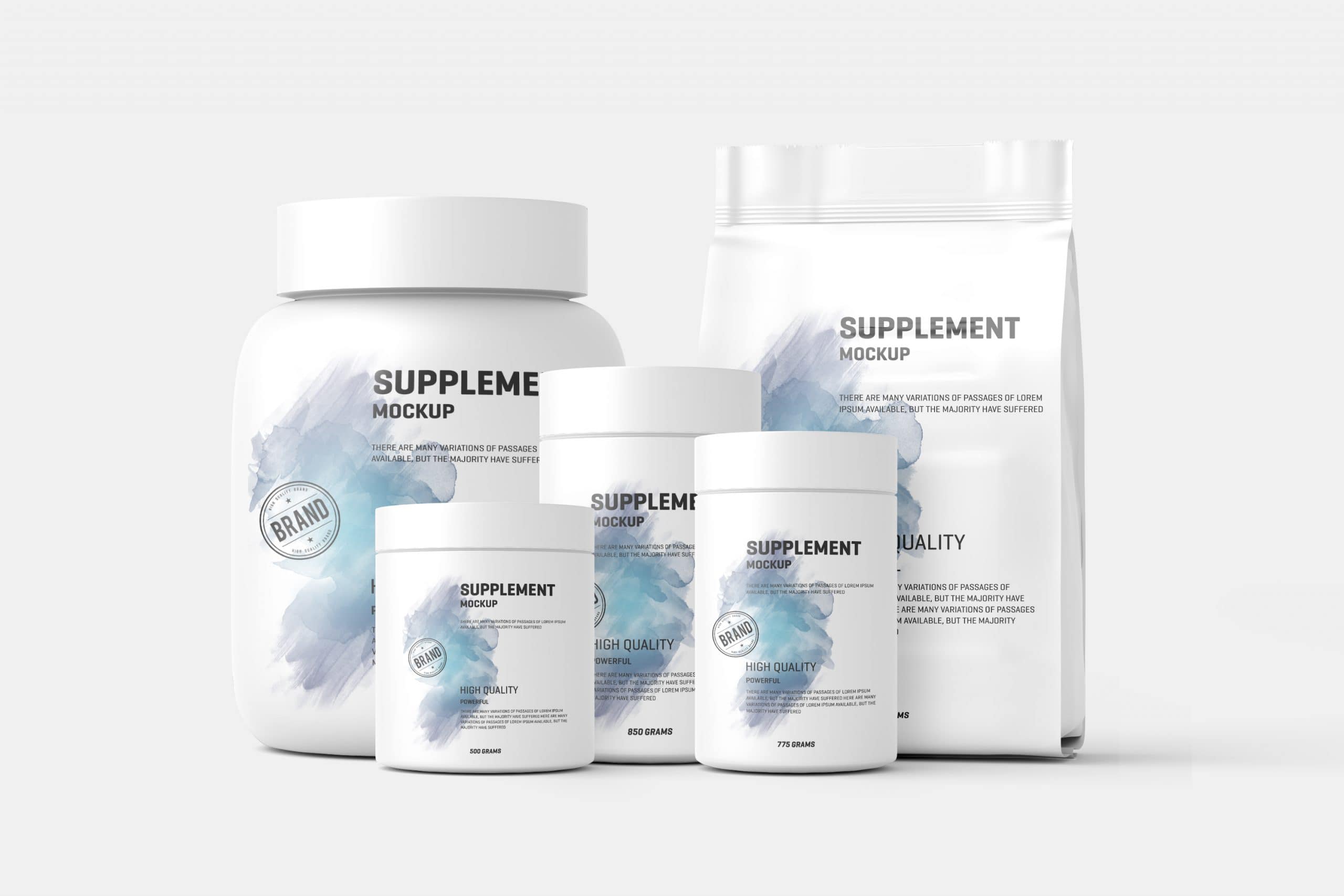 Download Supplement / Protein Jar Label Mockup - MockupNest | Free ...