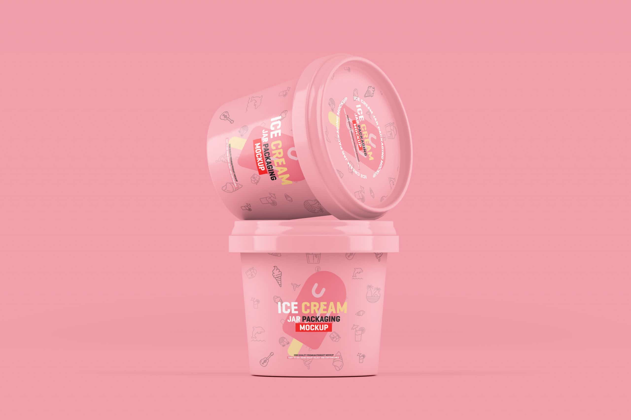 Download Ice Cream Jar Packaging Mockup - MockupNest | Free ...